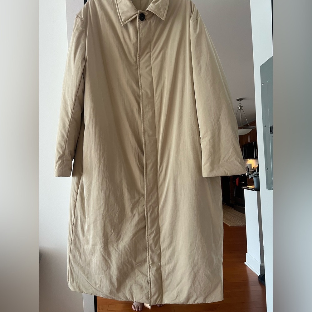 The row beige long jacket size M